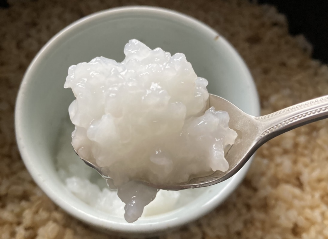 玄米とお粥を同時に作る方法